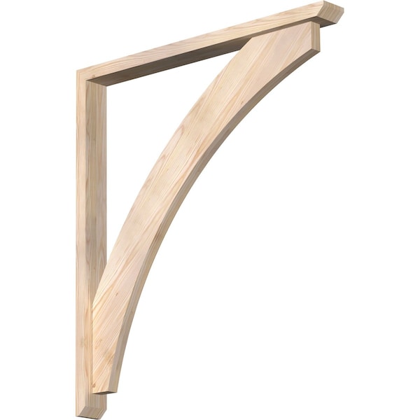 Ekena Millwork Thorton Slat Smooth Bracket w/ Offset Brace, Douglas Fir, 3 1/2"W x 36"D x 40"H BKT0402X36X40THR06SDF - main